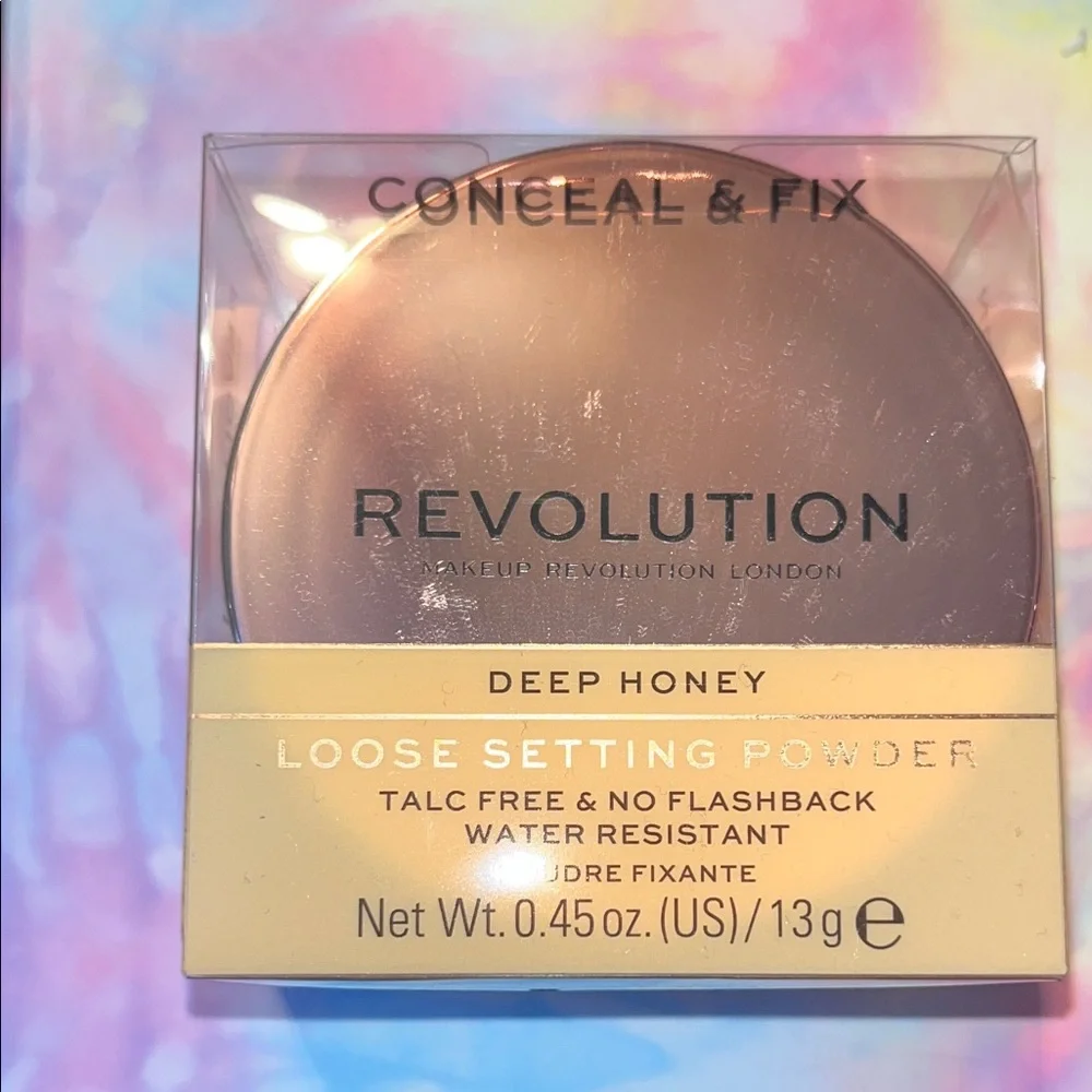 Revolution Conceal & Fix Loose Setting Powder - Deep Honey